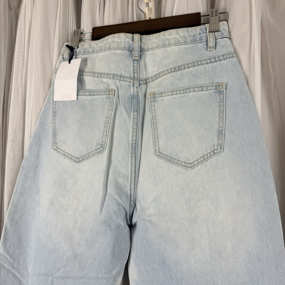 Anthropologie GREY LAB LOS ANGELES High Waist Wide Leg Jeans Light Wash Size 28 - Picture 5 of 11
